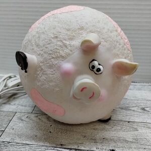 Pig Night Light Lamp Bedroom  Electric Pink End Table